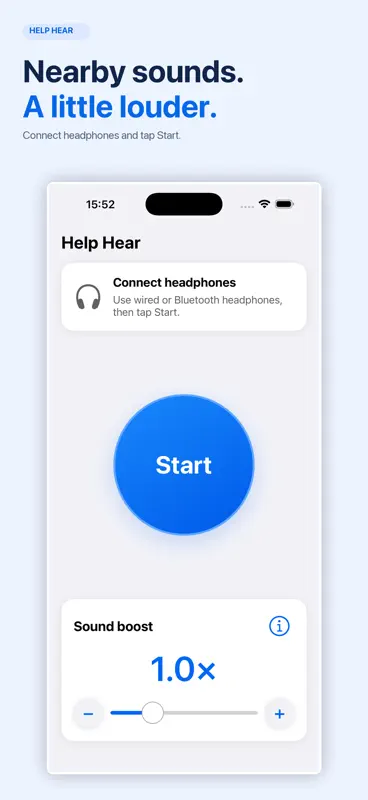 Help Hear: Sound Amplifier screenshot 1 of 3