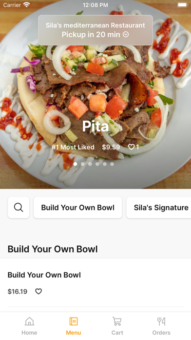 Sila's Mediterranean iPhone screenshot 2 - Food & Drink app