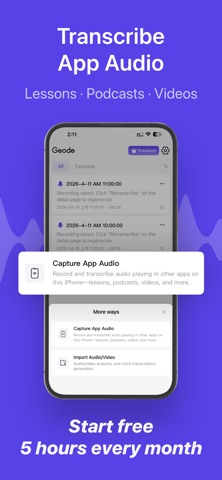 Geode: Transcribe & Summarize Screenshot 3 of 7