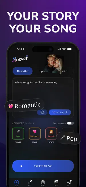 AI Song Generator: Mozart screenshot 1
