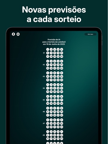 Lotofácil IA Palpites e Dicas iPad screenshot