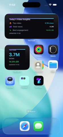 TokTrack iPhone screenshot