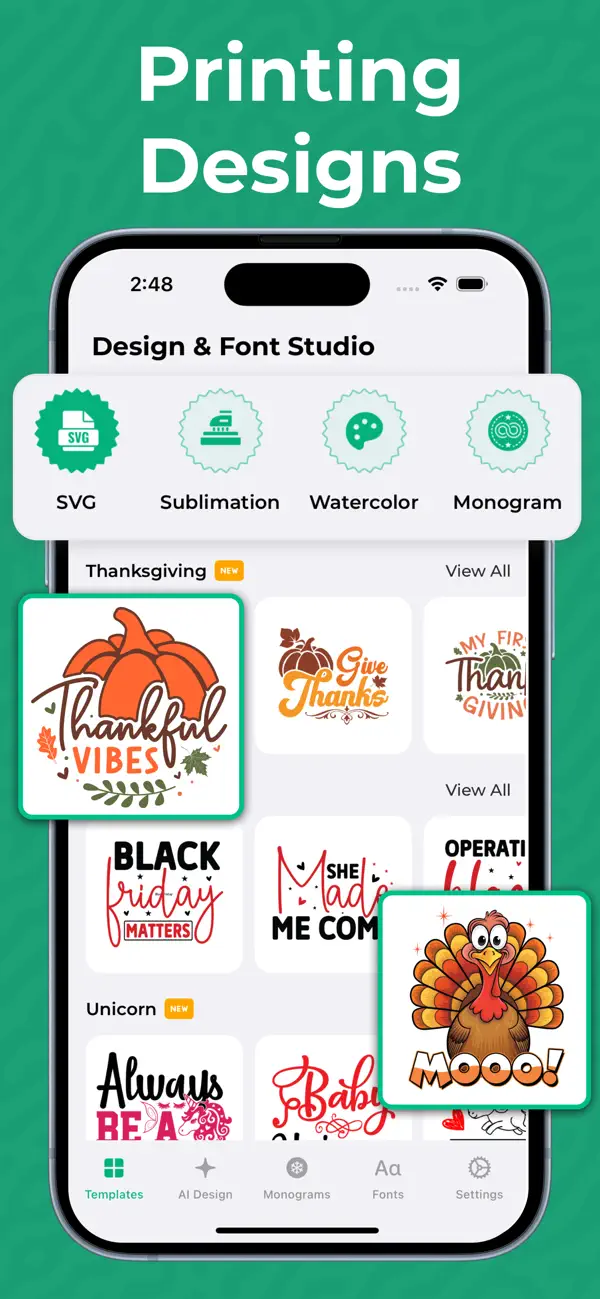 #2. AI Design Creator & Font Space (iOS) By: Muhammad Awais