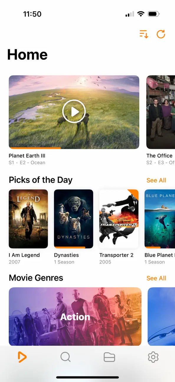Infuse Plus (iOS 14) screenshot 1 - iOS app interface