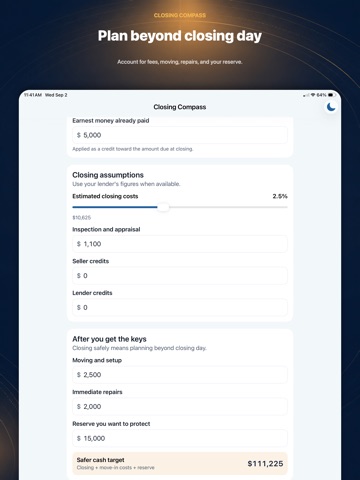 Closing Compass iPad screenshot