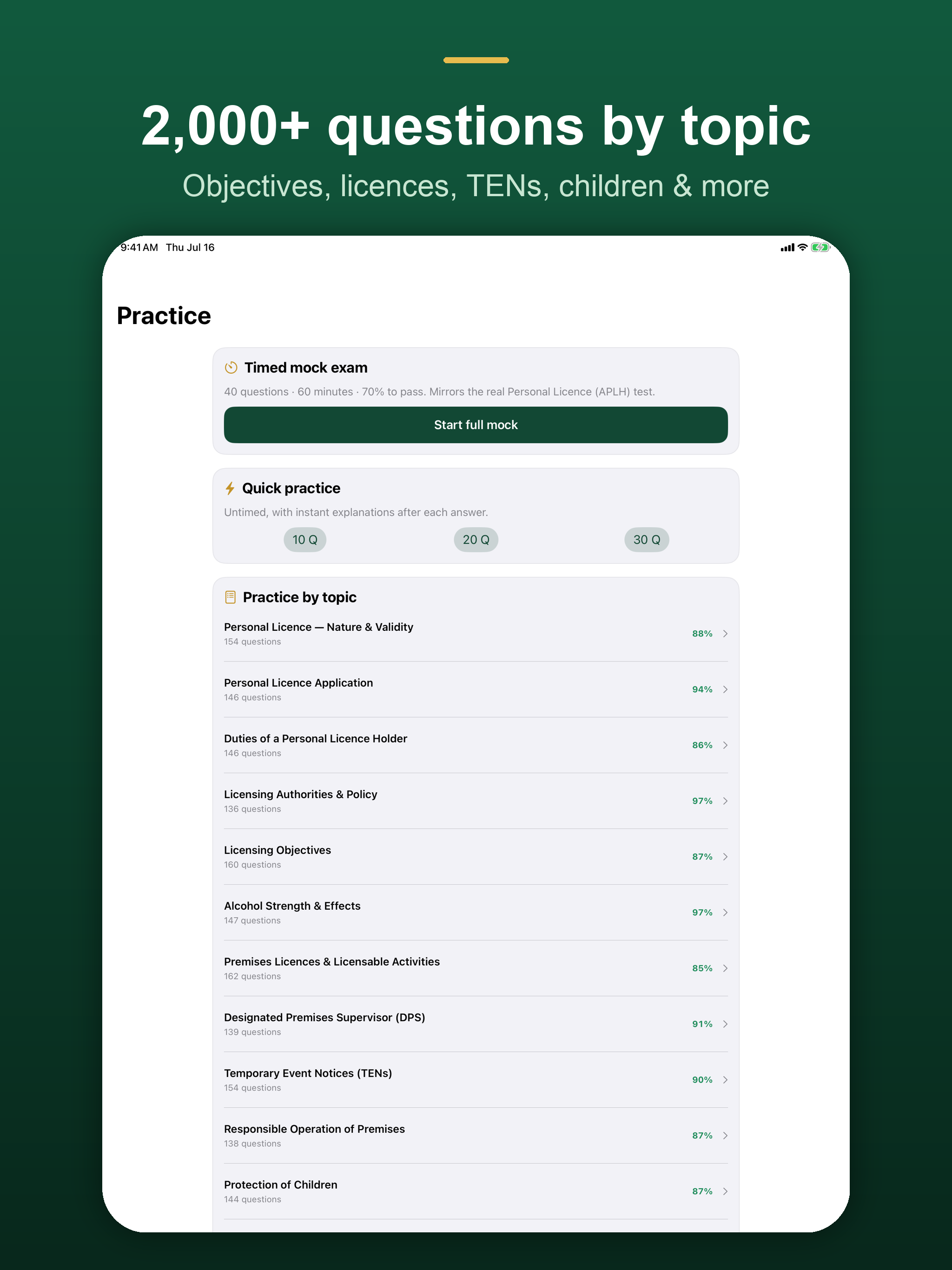 Personal Licence Prep APLH screenshot 10