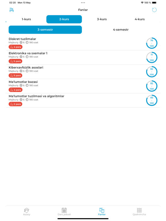 eCampus.Uz (HEMIS) iPad screenshot 2 - Education app