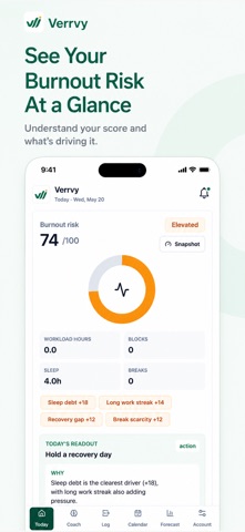 Verrvy : Burnout Coach screenshot