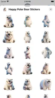 happy polar bear stickers iphone screenshot 1