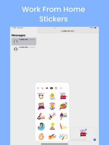 Work From Home Stickers! iPad screenshot