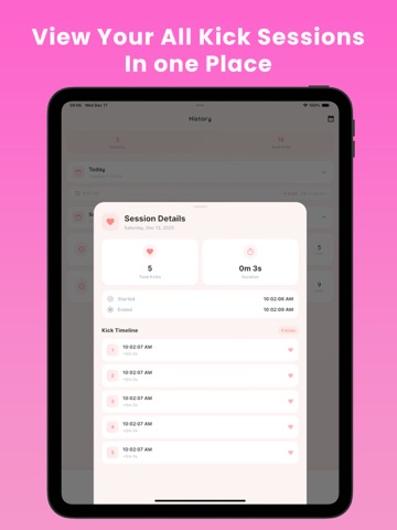 KickTally: Baby kick counter iPad screenshot