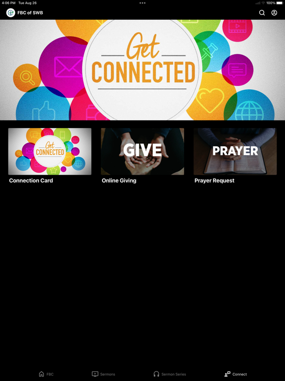First Baptist Church - Broward iPad screenshot 4 - Lifestyle app