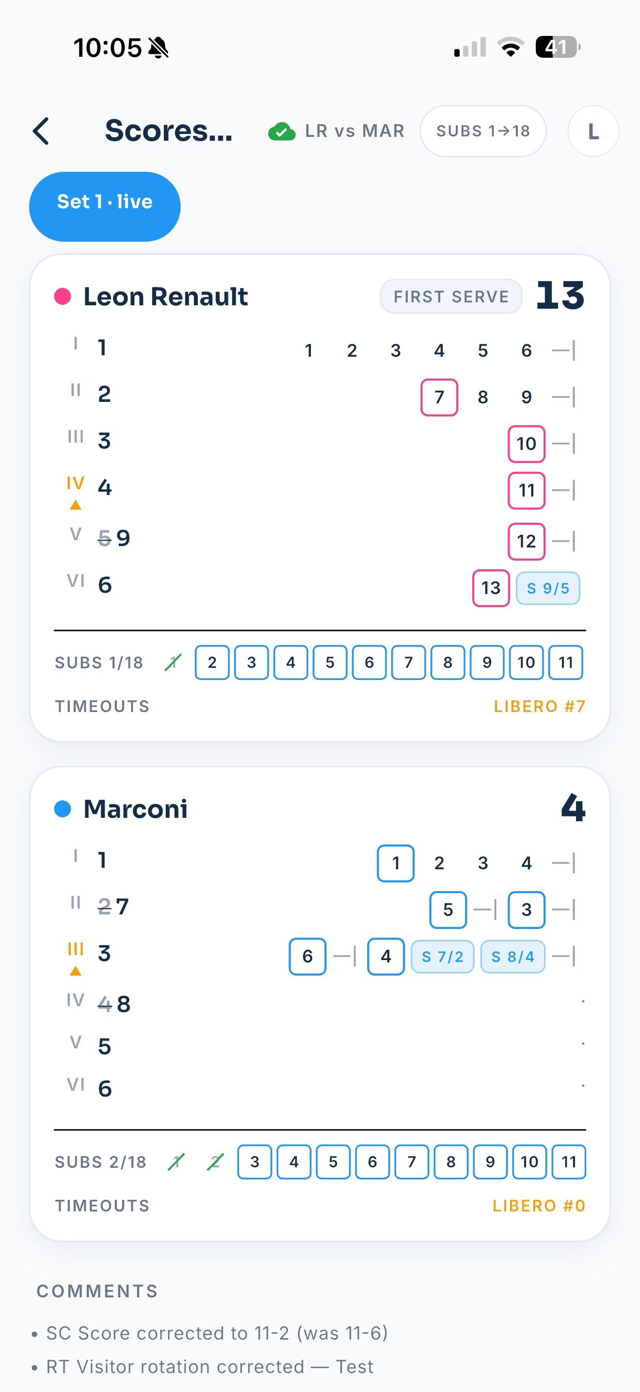Scoresheet Live screenshot 9