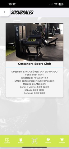 Costanera Sport Club iPhone screenshot