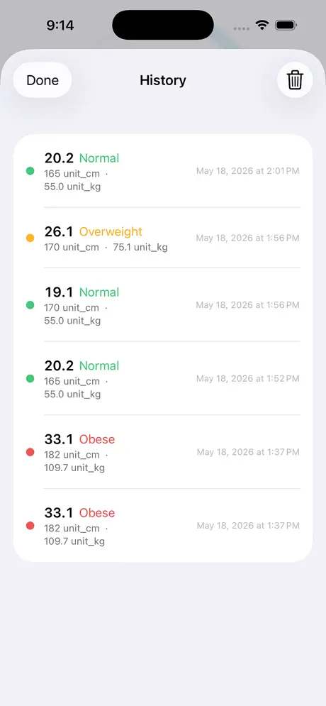 BMICalc 2026 screenshot 4