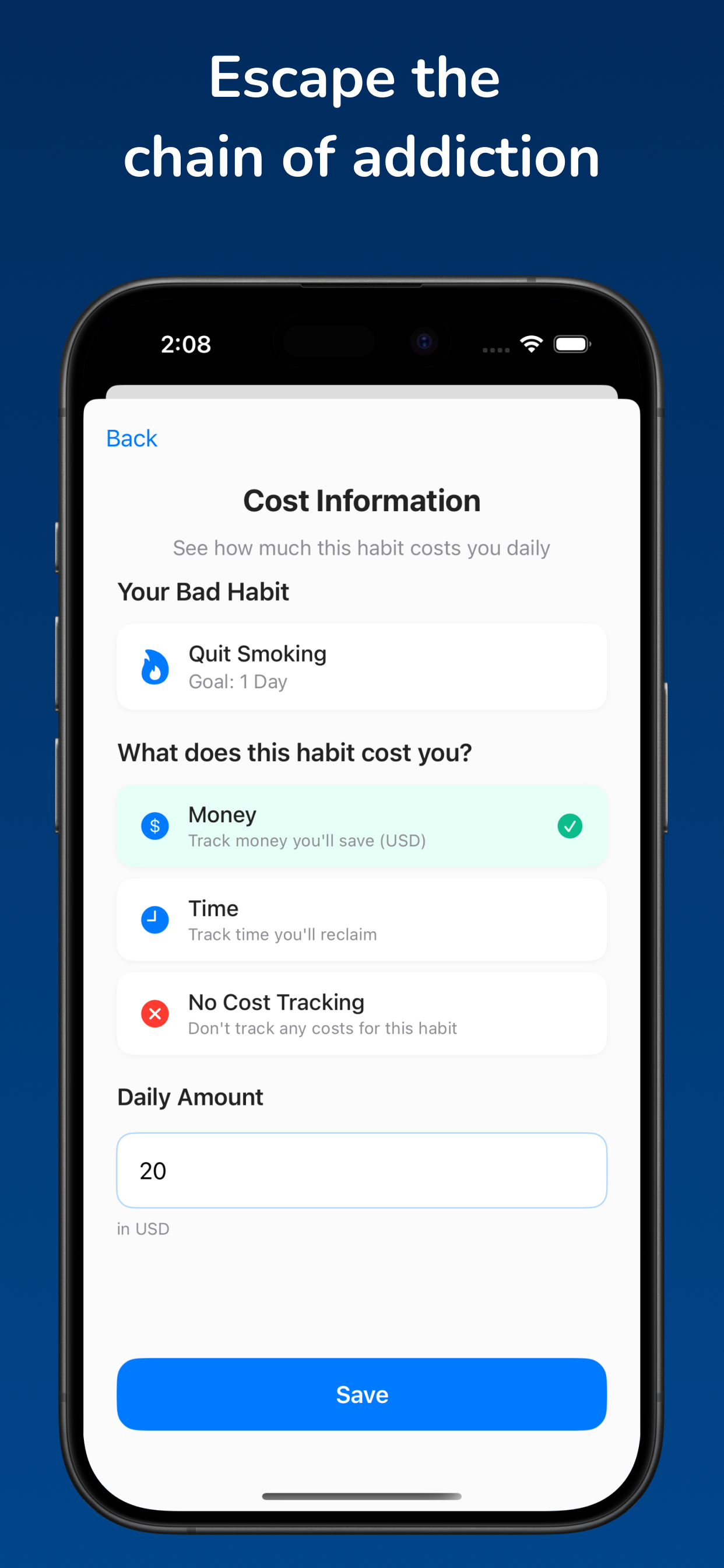 QuitBit - Break Bad Habits screenshot 6