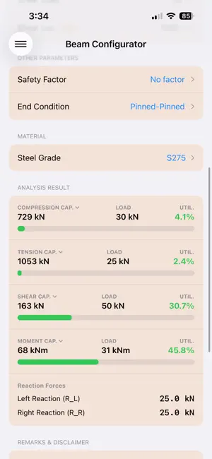 SteelBeamChecker screenshot 1