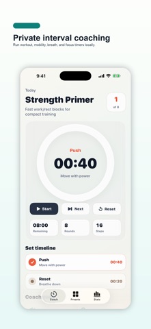 Private Interval Coach のスクリーンショット