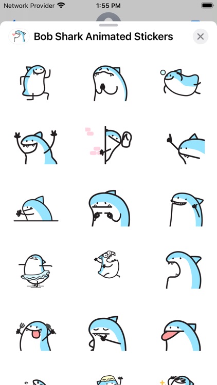 Bob Shark Animated Stickers