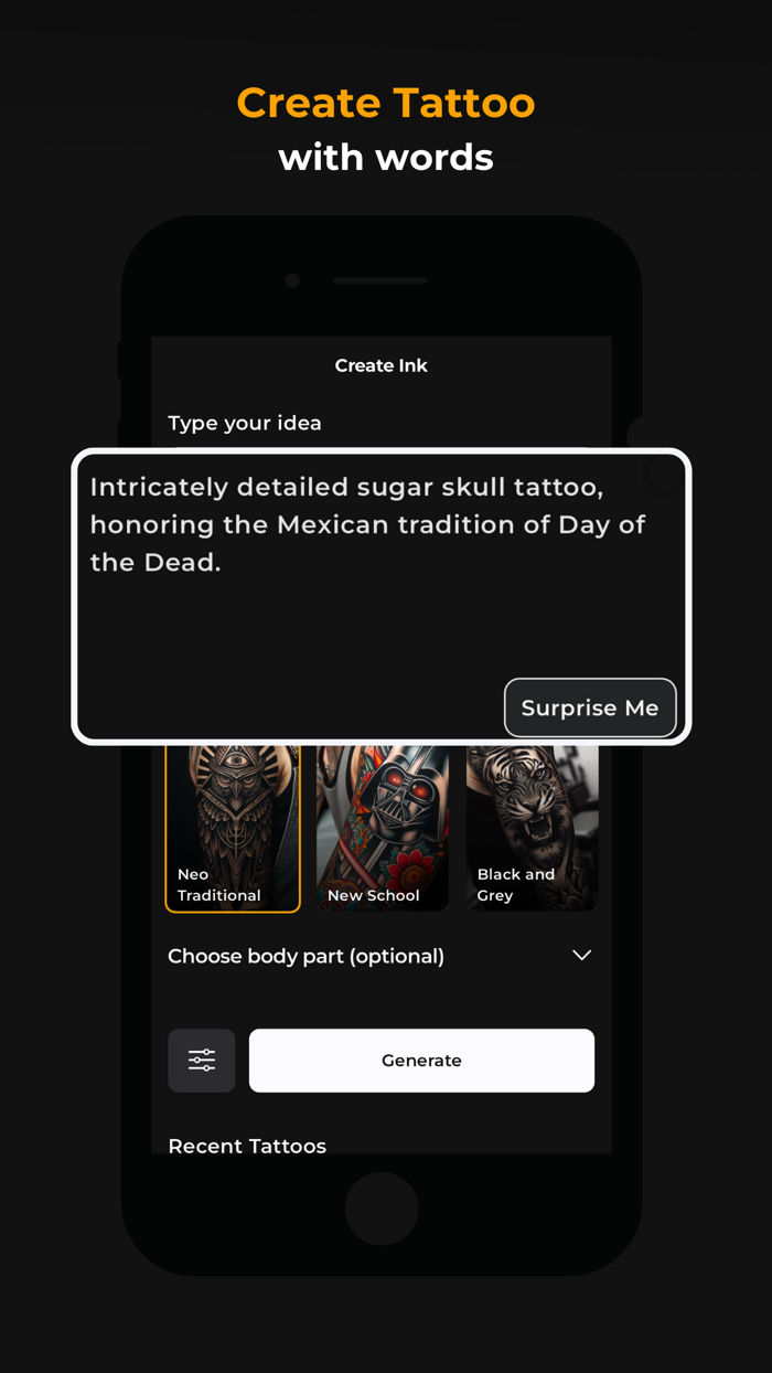AI Tattoo Generator CreateINK