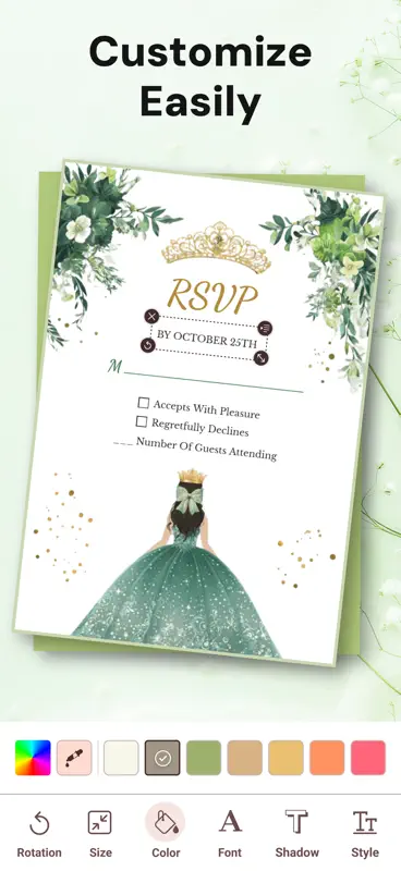 Invitation Card Maker, RSVP screenshot 2 of 10