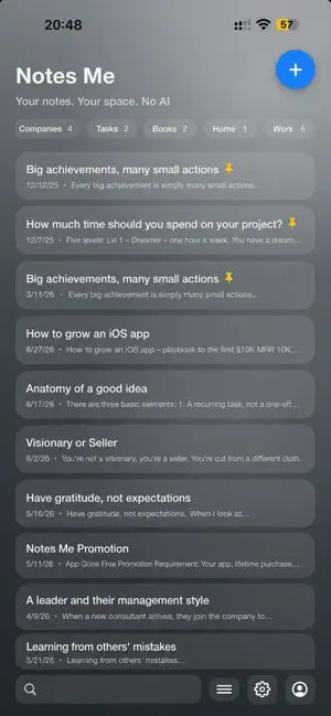 Notes Me: Minimal Notes screenshot 1