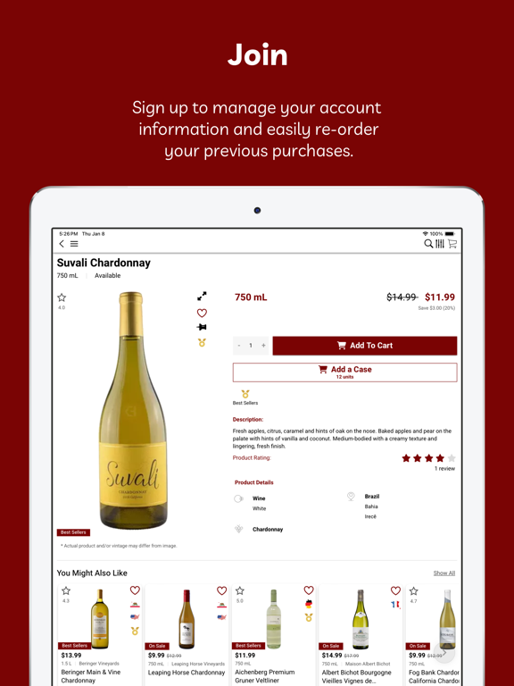 Quarry Wine & Spirits iPad screenshot 4 - Shopping app