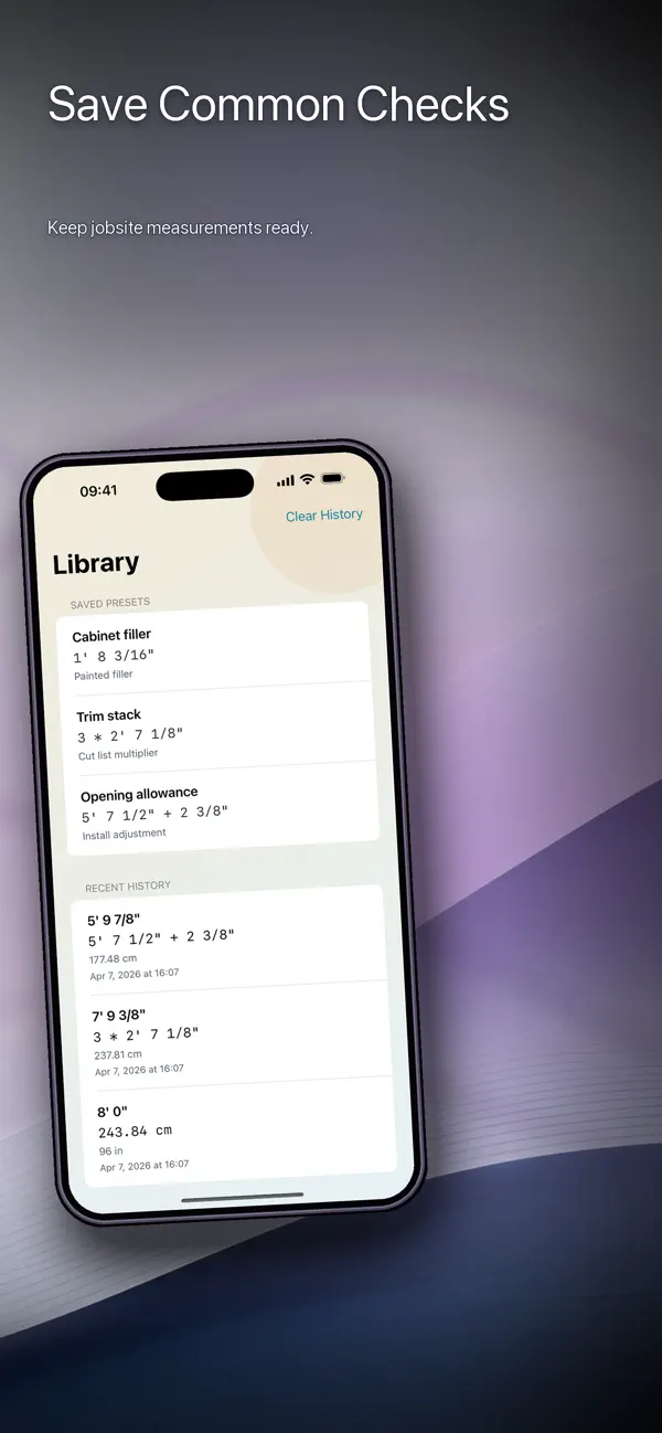 Screenshot #3 pour Feet Inches Fraction Calc