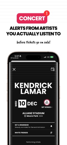 Whatslively - Concerts iPhone screenshot 1