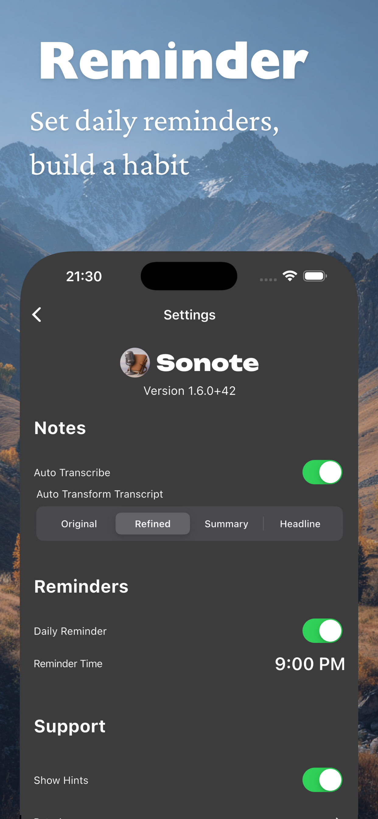 Sonote: AI Voice Journal Diary