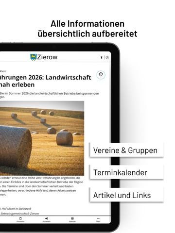 Gemeinde Zierow iPad screenshot