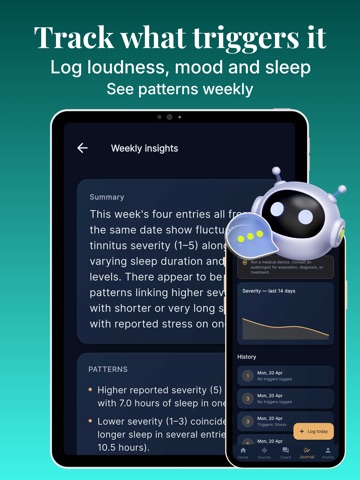 QuietEar: Tinnitus Relief iPad screenshot