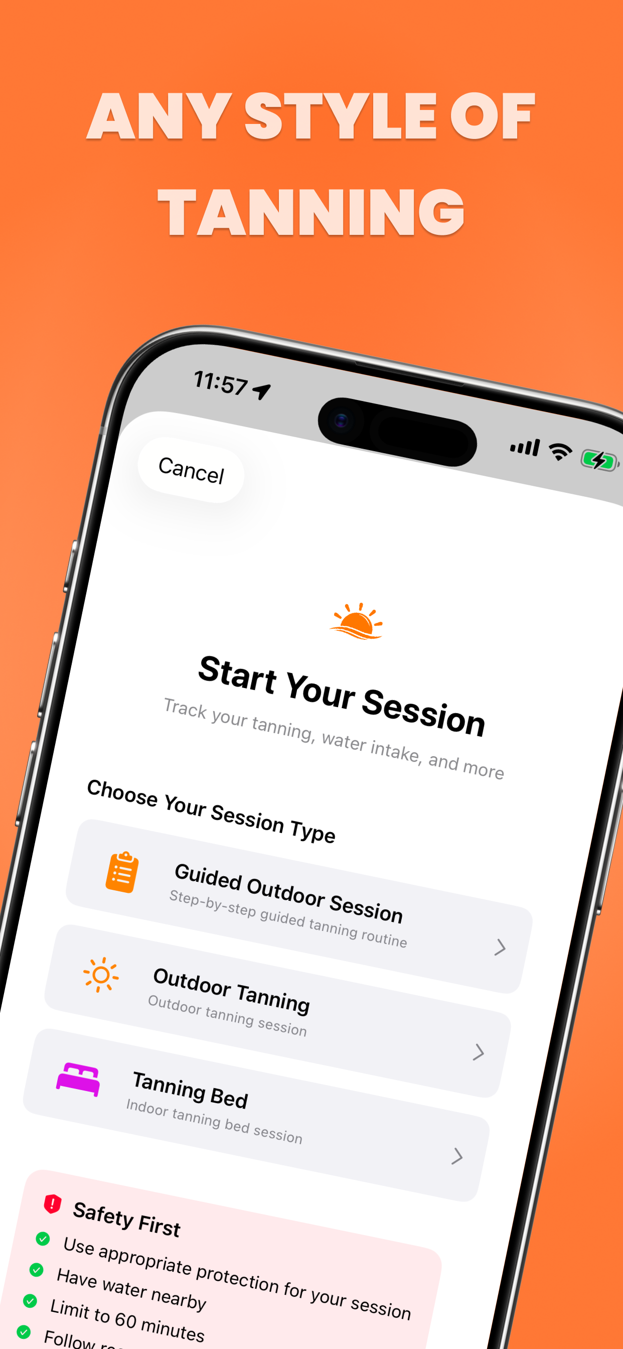 Tanly: SPF Tanning Tracker