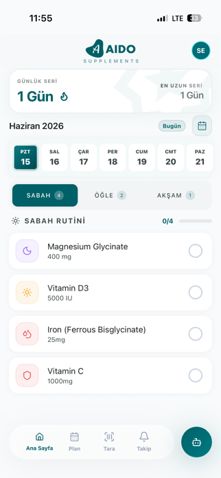 AIDO Supplements Assistant Screenshot 1 of 8