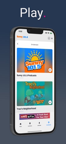 Sunny 101.5 WNSN screenshot