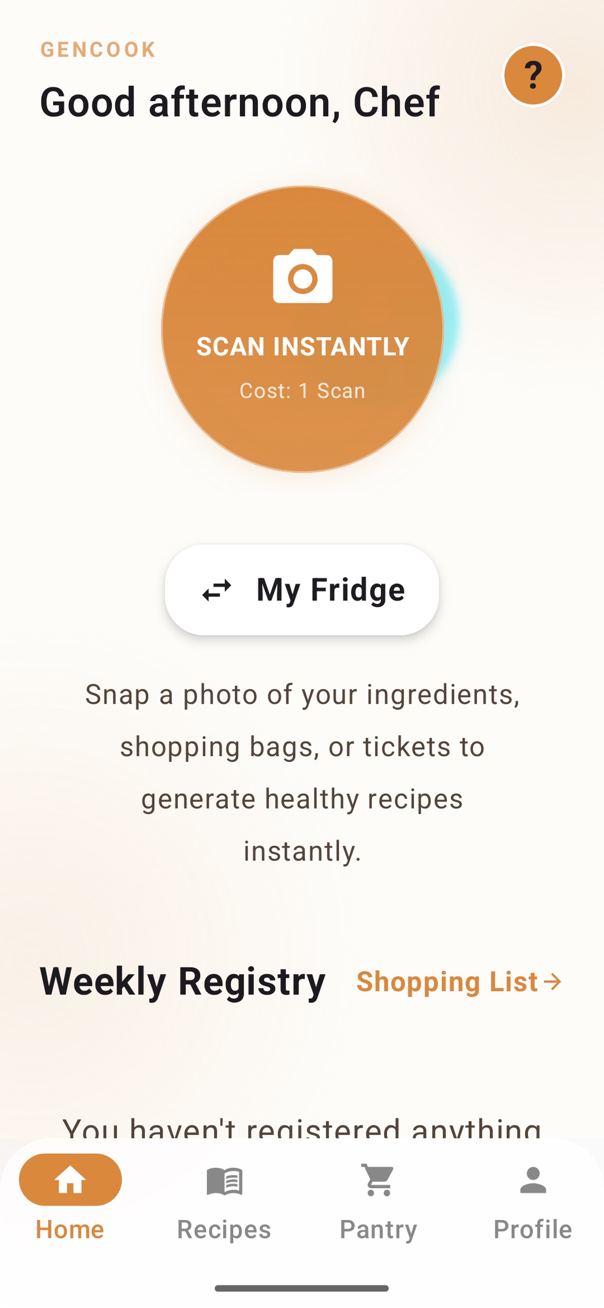 Screenshot 1 of Gencook-AI Recipe Assistant