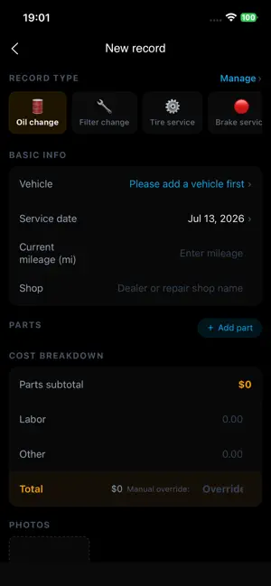 Auto Maintenance Fuel Diary screenshot 2