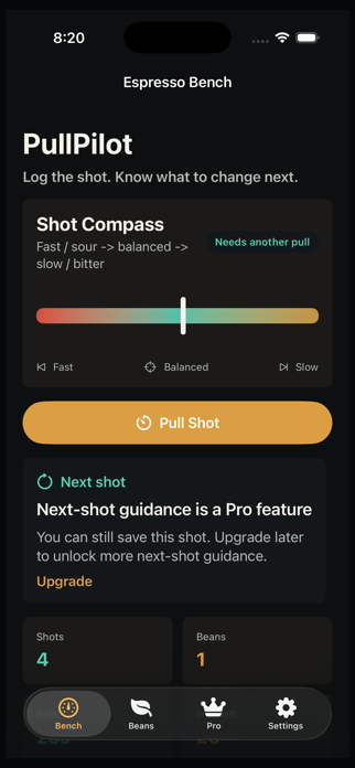 PullPilot: Espresso Dial-In Screenshot 1 of 6
