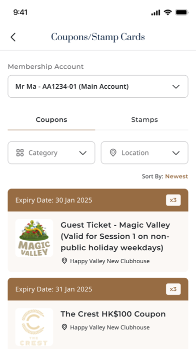 HKJC Members' Mobile App Screenshot