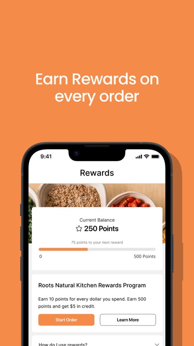 Roots Natural Kitchen Ordering Screenshot