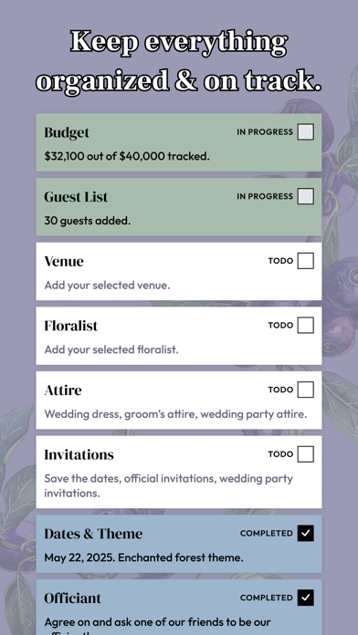 Inkberry Wedding Planner Screenshot