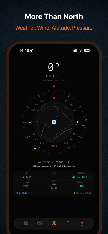 Bearing: Orienteering Compass screenshot 1 of 5