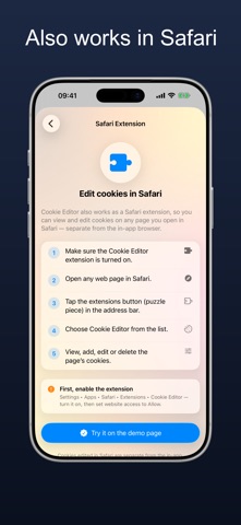 Cookie Editor iPhone screenshot