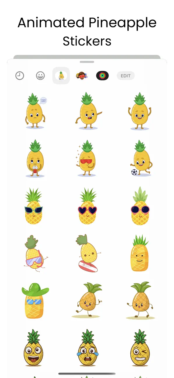 Screenshot #2 pour Animated Pineapple Emojis