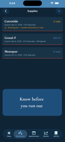 IVF Tracker : Cycle & Meds Screenshot 7 of 10