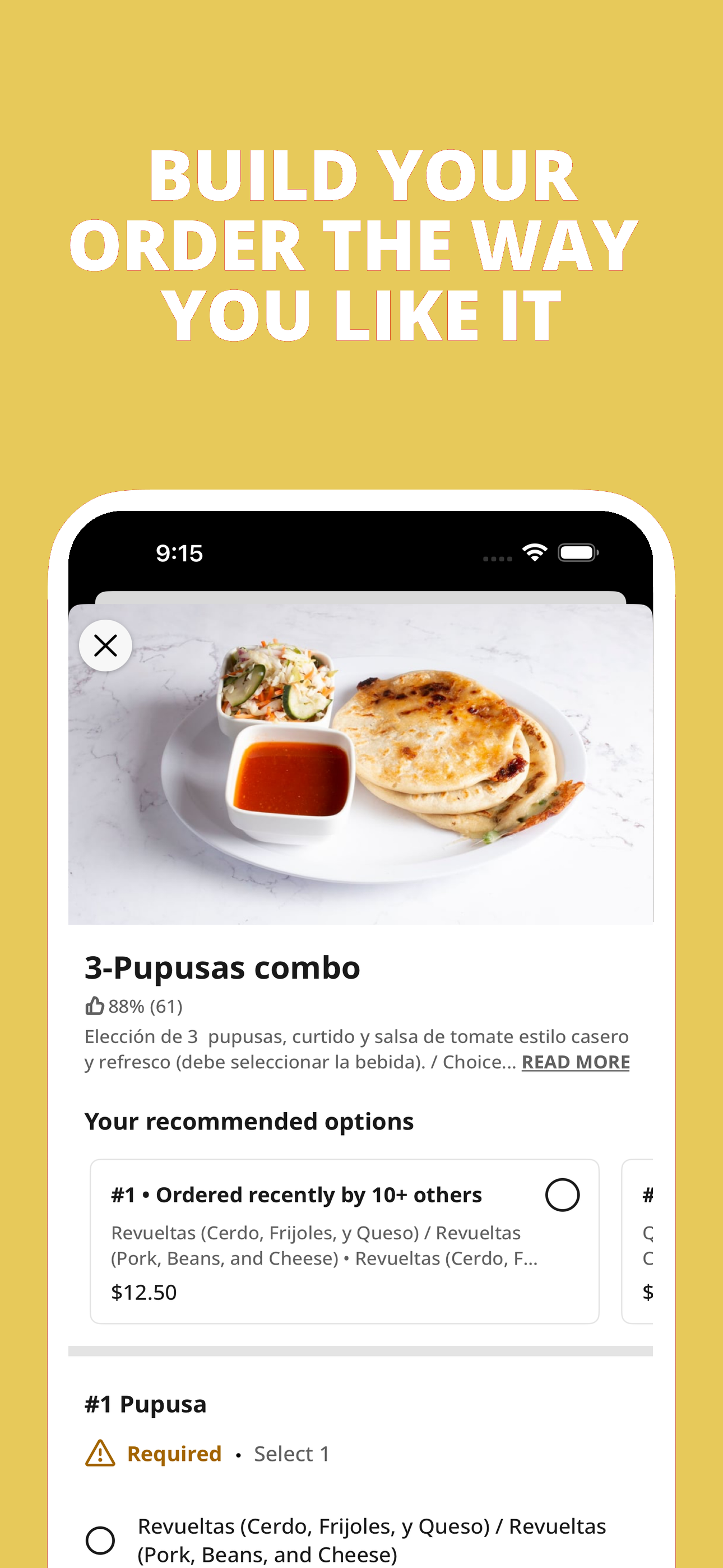 Pupusas de la Reina App screenshot 2