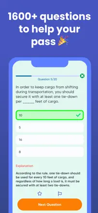 CDL Prep Practice Test: 2026: Screenshot 2 von 5