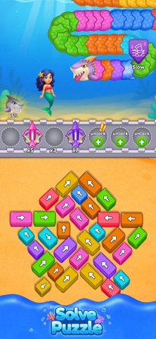 Mermaid Escape Arrow Puzzle iPhone screenshot