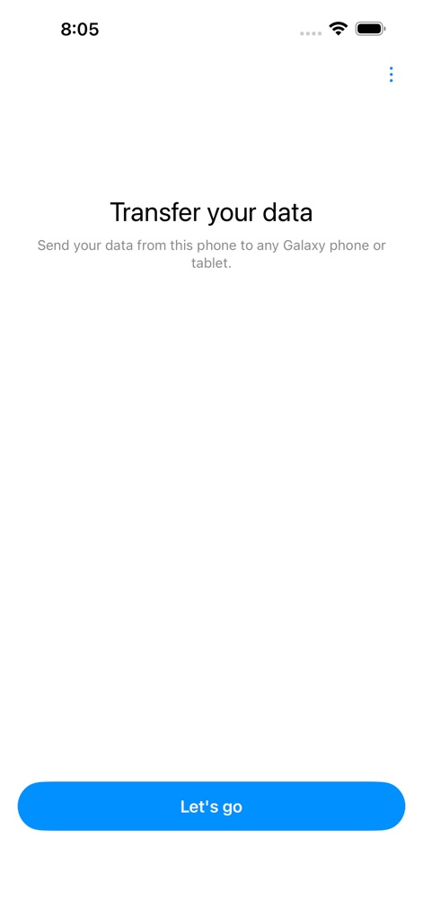 Samsung Smart Switch Mobile - Initiate Data Transfer