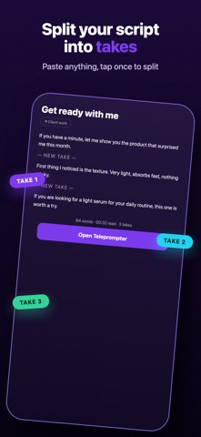 Teleprompter Video Maker: Cue iPhone screenshot